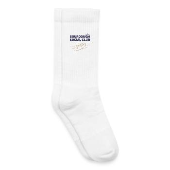 Sauerteig-Sozialclub Ära des lokalen Brotbackens - Kinder Tennissocken - Weiß - Rechts
