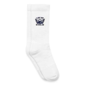 Gym Junkies I Like My Tools Calisthenics Fitness - Kinder Tennissocken - Weiß - Rechts