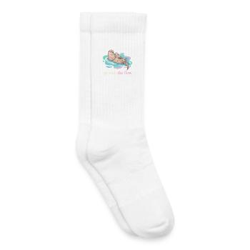 Go With the Flow Otter Duo - Kids Tennis Socks - white - Right