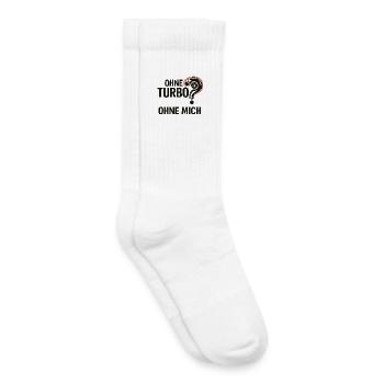 Ohne Turbo Ohne Mich Logo - Kinder Tennissocken - Weiß - Rechts