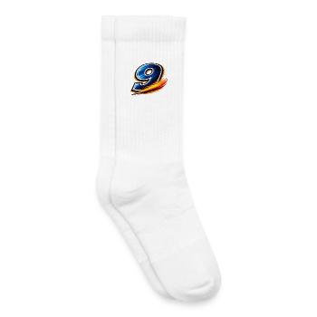 Numéro 9 Maillot de football Buteur - Chaussettes de tennis bio enfant - blanc - Droite