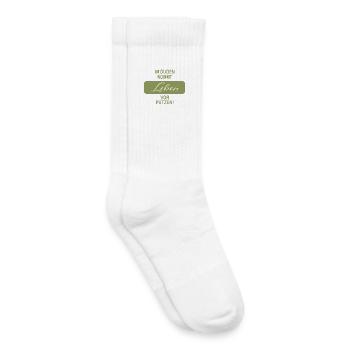 Im Duden kommt Leben vor Putzen Spruch - Kinder Tennissocken - Weiß - Rechts