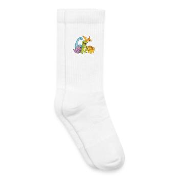 Cute Dino Team - Kids Tennis Socks - white - Right