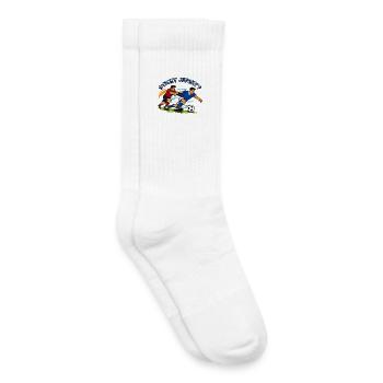 Bataille pour le ballon : duel de football - Chaussettes de tennis bio enfant - blanc - Droite