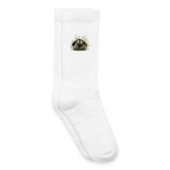 Sifflet de chien dans les buissons de la forêt - Chaussettes de tennis bio enfant - blanc - Droite