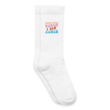 Laissez-moi passer par l’administration rétro technicien administratif - Chaussettes de tennis bio enfant - blanc - Droite