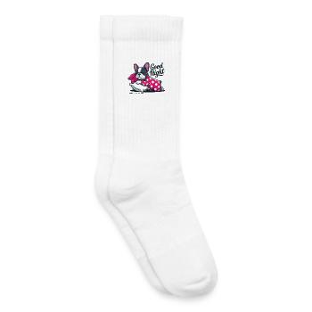  Good Night Emma French Bulldog Schlafende - Kinder Tennissocken - Weiß - Rechts