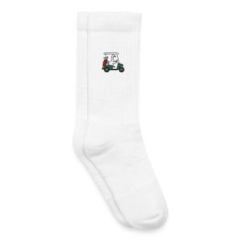 Trop bête, Oie de golf - Chaussettes de tennis bio enfant - blanc - Droite