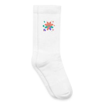 Buntes Design der modernen Kunst - Kinder Tennissocken - Weiß - Rechts