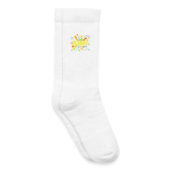 Sunny Burst Multicolor - Kids Tennis Socks - white - Right