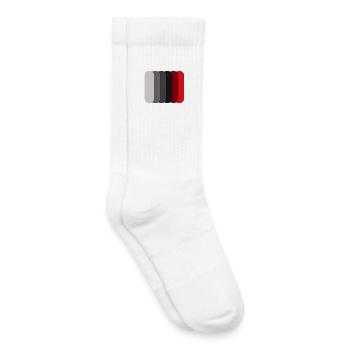 Palette de dégradé Gris Rouge - Chaussettes de tennis bio enfant - blanc - Droite