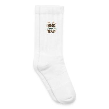 Hike Your Way Wandern Berge Outdoor Geschenk - Kinder Tennissocken - Weiß - Rechts