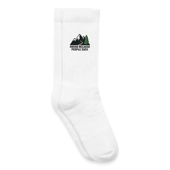 Hiking because people are annoying - Kids Tennis Socks - white - Right