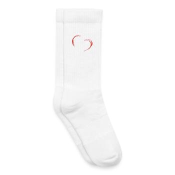 Herz - Kinder Tennissocken - Weiß - Rechts