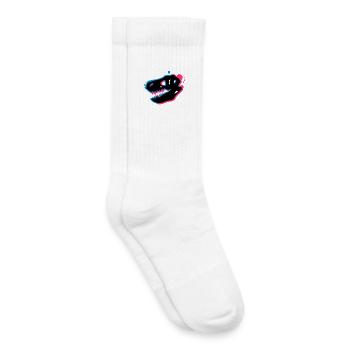 Un T-Rex crâne de 3-D - Chaussettes de tennis bio enfant - blanc - Droite