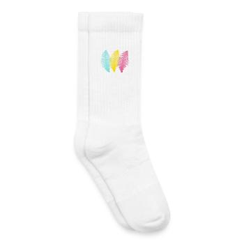 Pastellpalmen Trio Druck - Kinder Tennissocken - Weiß - Rechts