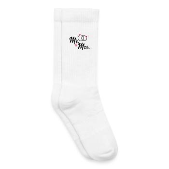 Couple - Chaussettes de tennis bio enfant - blanc - Droite