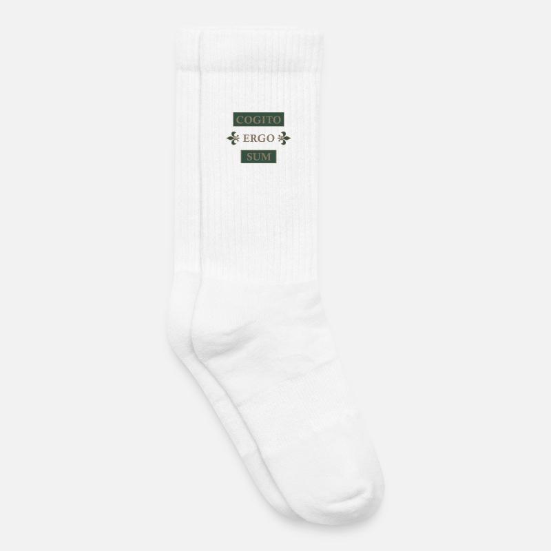 Cogito ergo sum - Kinder Tennissocken - Weiß