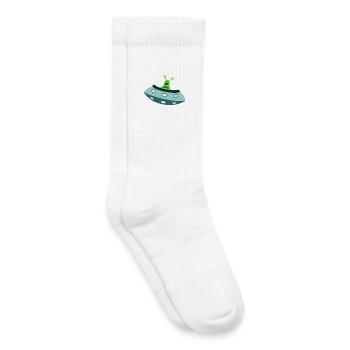 Außerirdischer im Ufo - Kinder Tennissocken - Weiß - Rechts