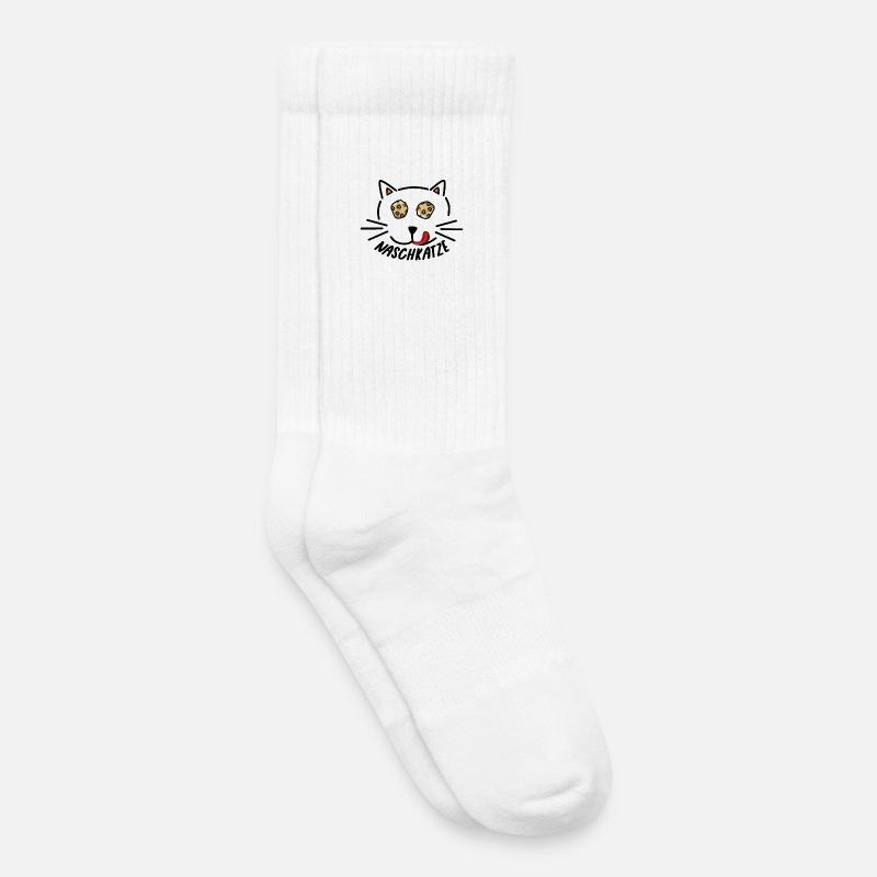 Naschkatze - Kinder Tennissocken - Weiß