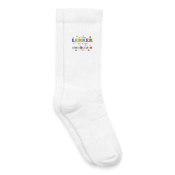 Ein großartiger Lehrer, ist unmöglich zu vergessen - Kinder Tennissocken - Weiß - Rechts