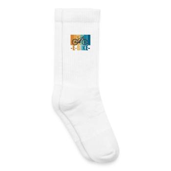 E-Bike Bike Vintage E Bike Batterie Cadeau - Chaussettes de tennis bio enfant - blanc - Droite