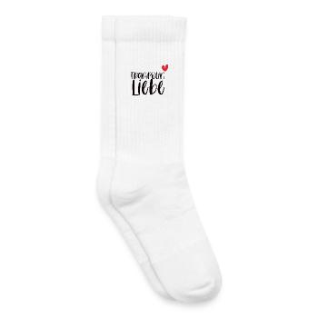 Trampolin Liebe Jumping Fitness Geschenk - Kinder Tennissocken - Weiß - Rechts