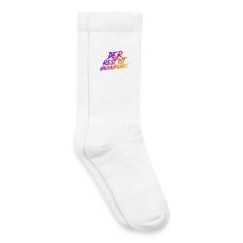 Der Rest ist Hausaufgabe (bunt) - Kinder Tennissocken - Weiß - Rechts