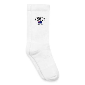 Sydney Australia Flag Cities Design - Kids Tennis Socks - white - Right