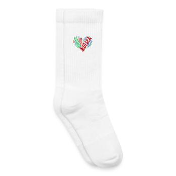 T-Shirt Adima Herz Wort Wolke Text Kunst Collage - Kinder Tennissocken - Weiß - Rechts