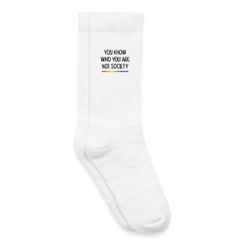 LGBT Pride - You Know Who You Are Not Society - Kids Tennis Socks - white - Right