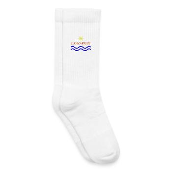 LANZAROTE-Iles Canaries-Espagne - Chaussettes de tennis bio enfant - blanc - Droite