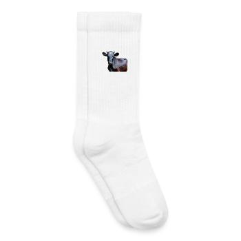 Vache - Chaussettes de tennis bio enfant - blanc - Droite