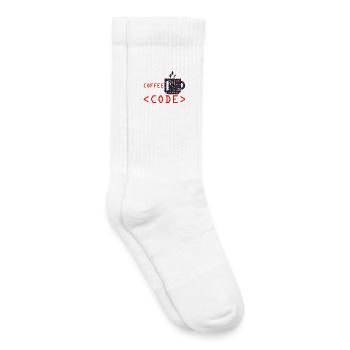 Aus Kaffee Code generieren Programmierer - Kinder Tennissocken - Weiß - Rechts