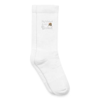 Reading Books Bookworm - Kids Tennis Socks - white - Right