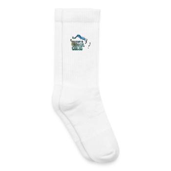 Watercolor Map of Turks and Caicos - Kids Tennis Socks - white - Right