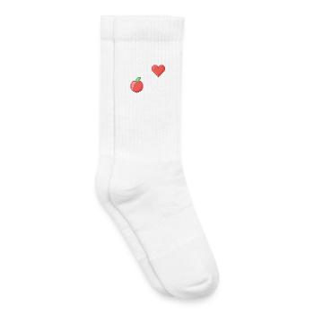 nerds love apple pi pie sprüche math pixel - Kinder Tennissocken - Weiß - Rechts