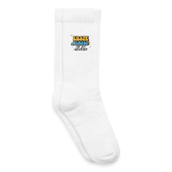 Motif d’aventure de première classe - Chaussettes de tennis bio enfant - blanc - Droite