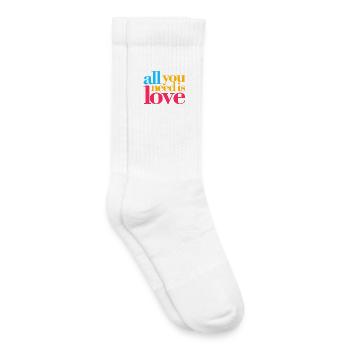 Alles, was du brauchst, ist Liebe - Kinder Tennissocken - Weiß - Rechts