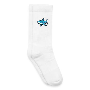 Shark - Kids Tennis Socks - white - Right