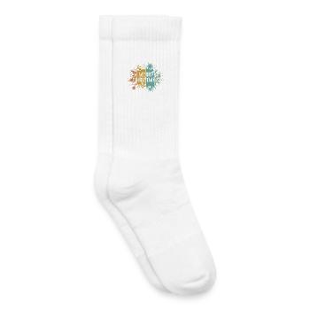 rétro Joyeux Noël Flocon de Neige Cristal de Glace - Chaussettes de tennis bio enfant - blanc - Droite