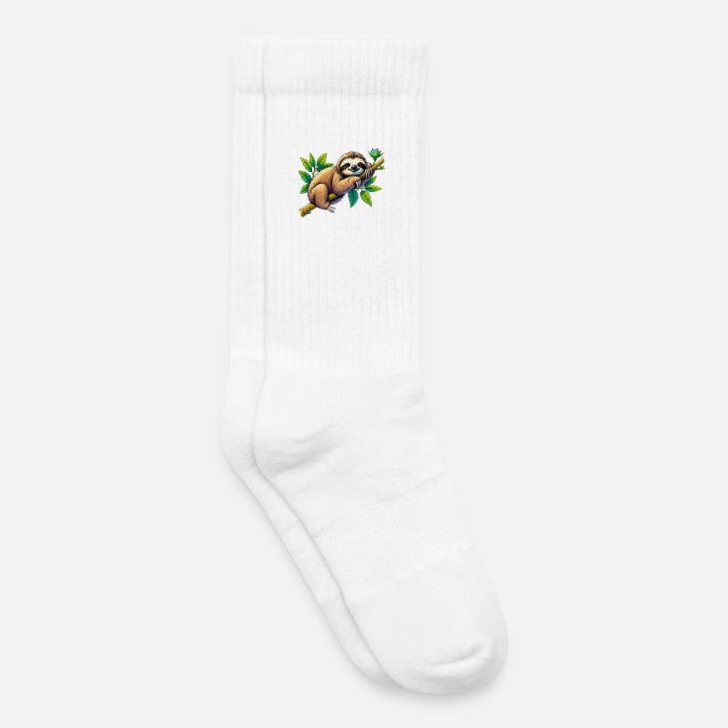 Faultier - Kinder Tennissocken - Weiß