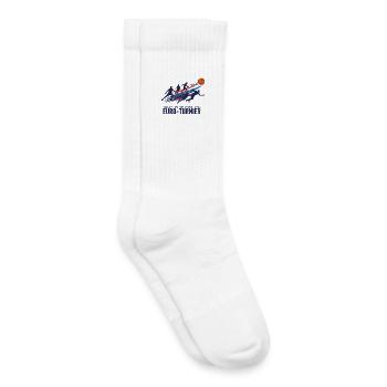 Tournoi de basket-ball - Chaussettes de tennis bio enfant - blanc - Droite