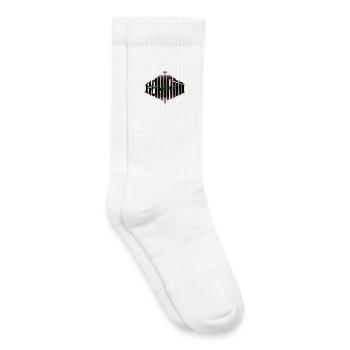 Métal Kawaii – Grunge Y2K x Lettrage Heavy Metal - Chaussettes de tennis bio enfant - blanc - Droite