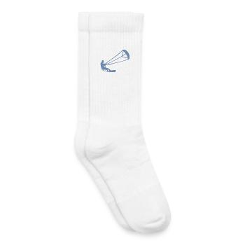 Kitesurfer Silhouette Kiteboarding Adrenaline Sport - Kids Tennis Socks - white - Right