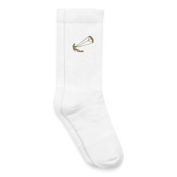 Kitesurfer Silhouette Kiteboarding Adrenaline Sport - Kids Tennis Socks - white - Right