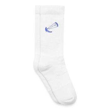 Kitesurfer Silhouette Kiteboarding Adrenaline Sport - Kids Tennis Socks - white - Right
