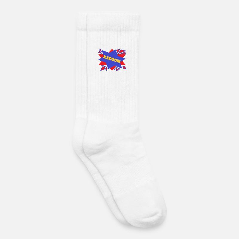 Komischer Kaboom - Kinder Tennissocken - Weiß