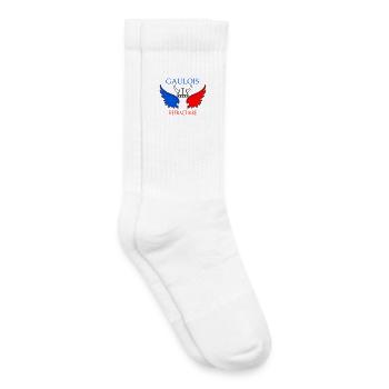 Ailes tricolores de Gaulois Refractaire - Chaussettes de tennis bio enfant - blanc - Droite