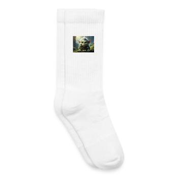 Green Forest Goblin in Adventure - Kids Tennis Socks - white - Right